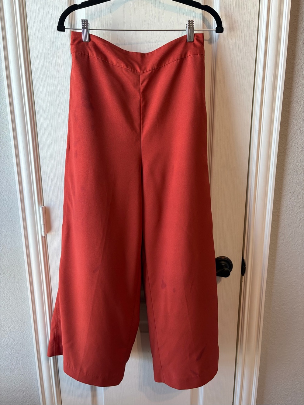 Madewell Wide-Leg Jumpsuit Pants in Deep Red-Orange